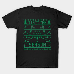 'Tis the Season Football Ugly Christmas Sweater Party Football Lover T-Shirt